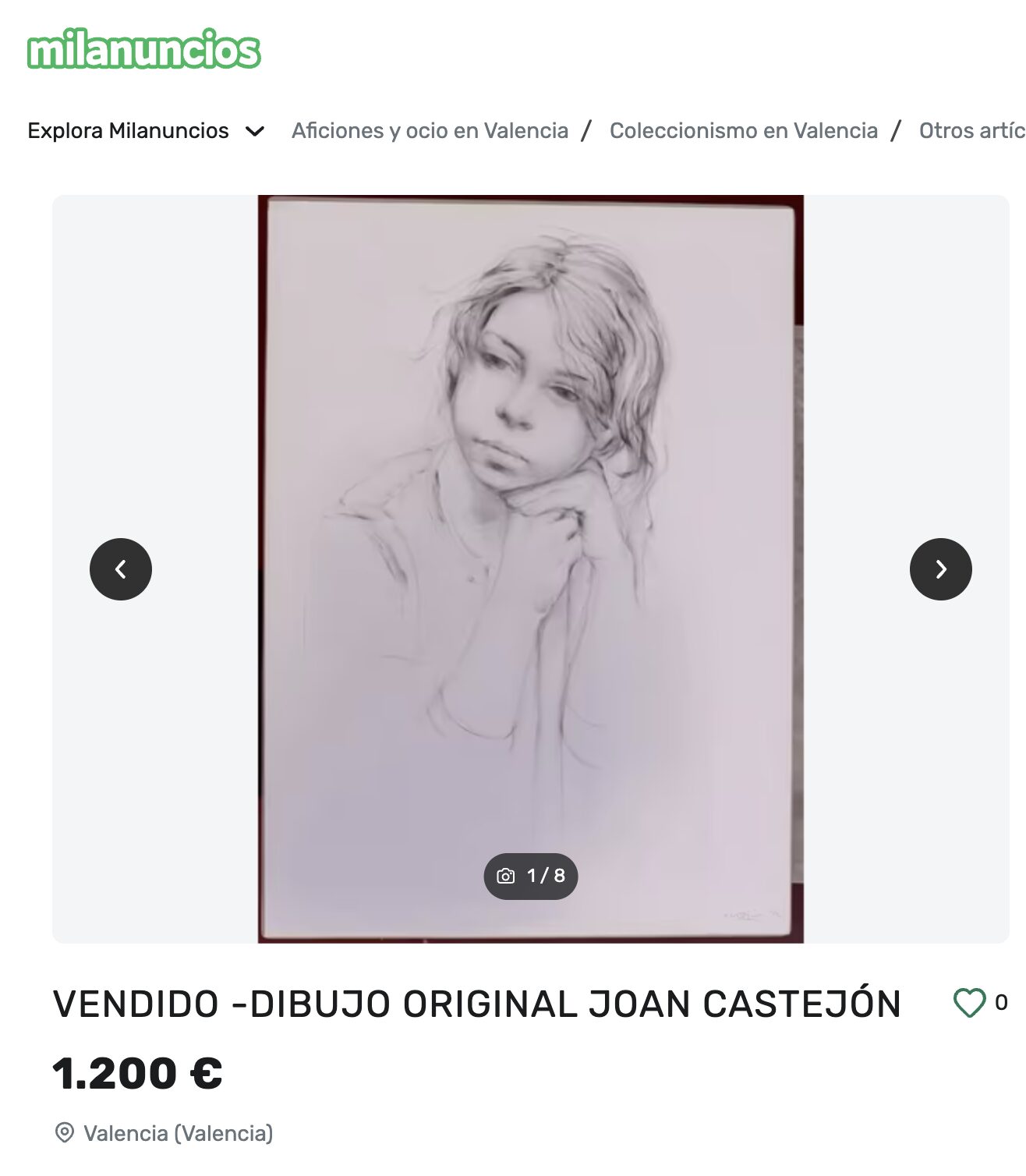 Milanuncios.com «VENDIDO -Dibujo original Joan Castejón» por 1.200 EUR